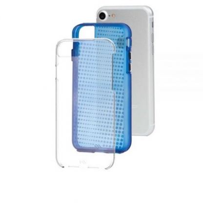 CaseMate Naked Tough Translucent Case - кейс с висока защита за iPhone SE 2020, iPhone 7, iPhone 8, iPhone 6S, iPhone 6 (син) 7