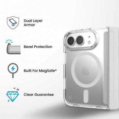 Удароустойчив хибриден кейс с Magsafe за iPhone Duo - Speck Presidio Perfect Clear Fold MagSafe Case 7