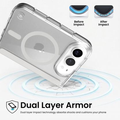 Удароустойчив хибриден кейс с Magsafe за iPhone Duo - Speck Presidio Perfect Clear Fold MagSafe Case 9