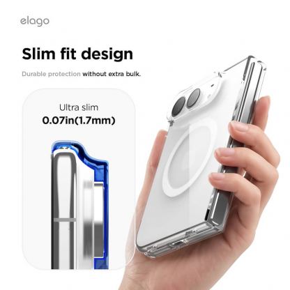 Качествен поликарбонатов кейс с MagSafe за iPhone Duo - Elago Hybrid Clear MagSafe Case (clear) 6