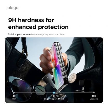 Стъклено защитно покритие за външния дисплей на iPhone Duo - Elago Tempered glass Screen Protector (clear) 4