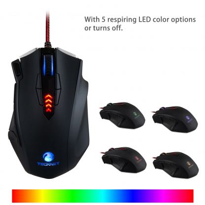 TeckNet M008 Laser Gaming Mouse - геймърска лазерна мишка (за Mac и PC) 3