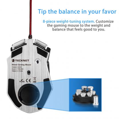 TeckNet M008 Laser Gaming Mouse - геймърска лазерна мишка (за Mac и PC) 4