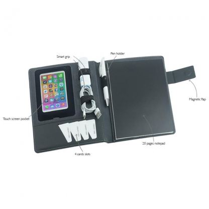 PowerBag Collection 896 - текстилен органайзер с джобове, ластици и бележник 3