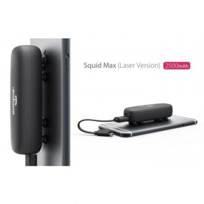 Xoopar SQUID MAX 2500mAh Power Bank Laser - външна батерия с MicroUSB и Lightning кабел за смартфони (сив) 6