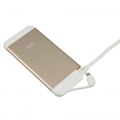 Kit Executive Power Bank 4100mAh  - външна батерия 4100mAh с вграден Lightning кабел за Apple продукти (златист) 3