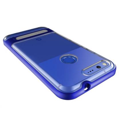Verus Crystal Bumper Case - хибриден удароустойчив кейс за Google Pixel (син-прозрачен) 2