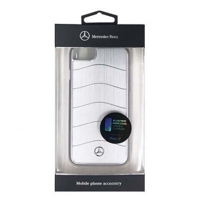 Mercedes-Benz Aluminium Hard Case - дизайнерски алуминиев кейс за iPhone SE 2020, iPhone 7, iPhone 8 (сребрист) 2
