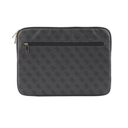 Guess Uptown Notebook Sleeve - дизайнерски луксозен кожен калъф за преносими компютри до 15 инча (сив) 4