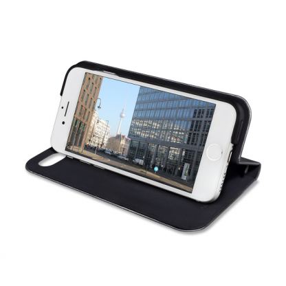 Artwizz SeeJacket® Folio - полиуретанов калъф и стойка за iPhone SE 2020, iPhone 7, iPhone 8 (титан) 3