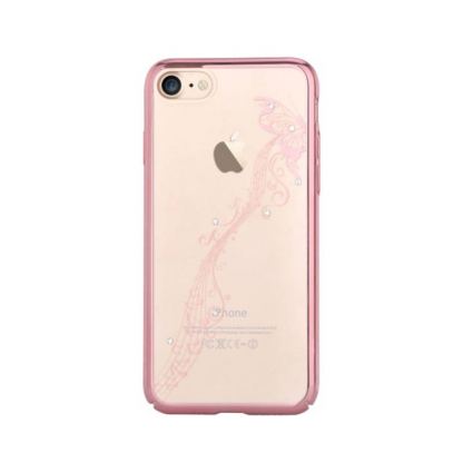 Devia Crystal Papillon Case - поликрабонатов кейс за iPhone SE 2020, iPhone 7, iPhone 8 (с кристали Сваровски) (розово злато) 2