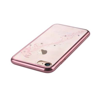 Devia Crystal Papillon Case - поликрабонатов кейс за iPhone SE 2020, iPhone 7, iPhone 8 (с кристали Сваровски) (розово злато) 3