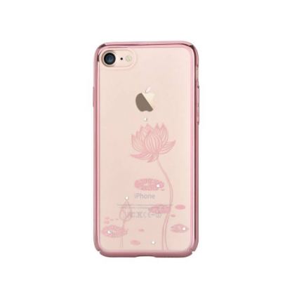 Devia Crystal Lotus Case - поликрабонатов кейс за iPhone 7 Plus, iPhone 8 Plus (с кристали Сваровски) (розово злато) 2