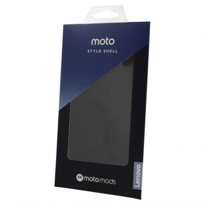 Motorola Moto Mods Style Leather Shell - оригинален резервен капак за Motorola Moto Z, Moto Z Play (черен) 2