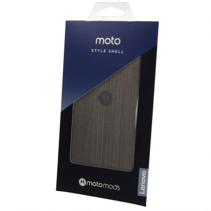 Motorola Moto Mods Style Shell - оригинален резервен капак за Motorola Moto Z, Moto Z Play (сребърен дъб) 2