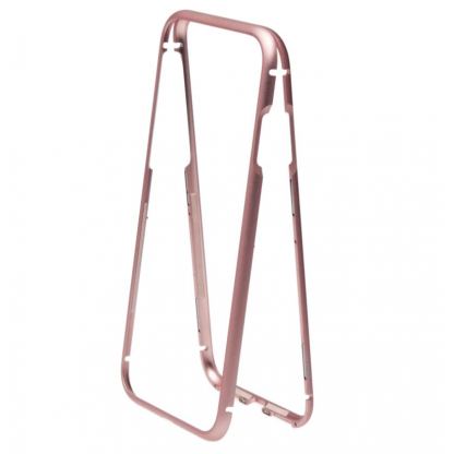 Torrii MagLoop Bumper Case - магнитен алуминиев бъмпер и покрития за дисплея и задната част за iPhone SE 2020, iPhone 7, iPhone 8 (розово злато) 2