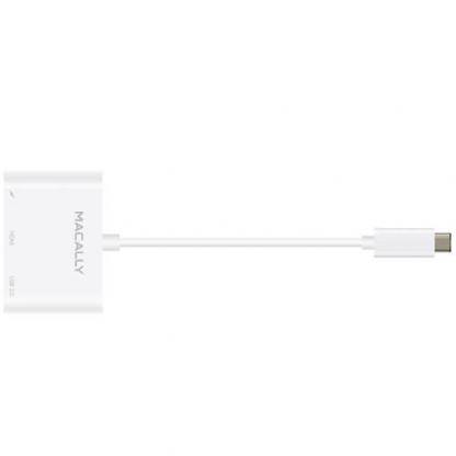 Macally USB-C Multiport Adapter 4K - адаптер за свързване от USB-C към HDMI 4K, USB-C, USB-A (бял) 2