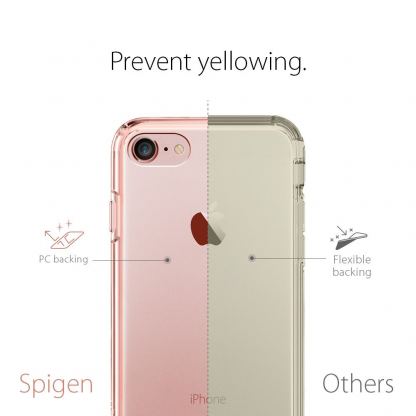 Spigen Ultra Hybrid Case - хибриден кейс с висока степен на защита за iPhone SE 2020, iPhone 7, iPhone 8 (роз.злато -прозрачен) 9