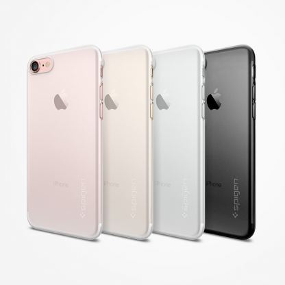 Spigen AirSkin Case - качествен ултратънък (0.36мм) кейс за iPhone SE 2020, iPhone 7, iPhone 8 (прозрачен-мат) 7