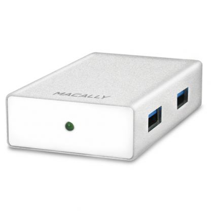 Macally 3.1 USB-C to USB A hub - 4ри портов USB хъб от устройства с USB-C към 4 x USB-A  (бял) 3