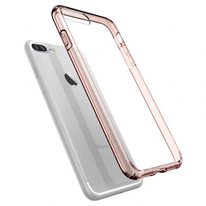 Spigen Ultra Hybrid Case - хибриден кейс с висока степен на защита за iPhone 7 Plus, iPhone 8 Plus (роз.злато-прозрачен) 7
