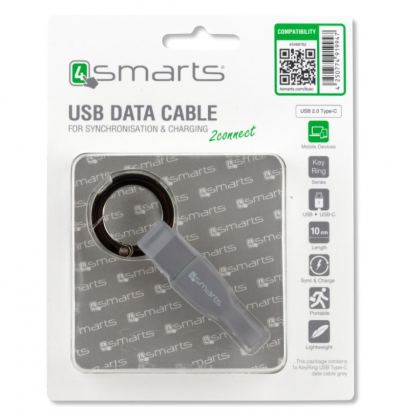 4smarts KeyRing Lightning Cable - кабел тип ключодържател за всички устройства с Lightning конектор (10 см) 4