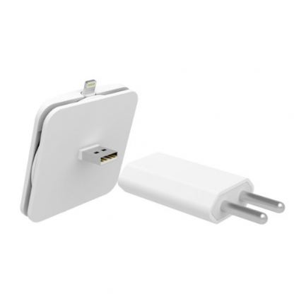 Bluelounge Lightning Cable Rolio Wall Dock - адаптер за организиране на кабели, превръщането им в док станция или поставка за стена (бял) 3