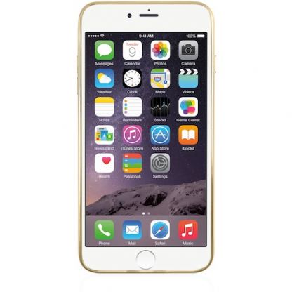 Macally Luxr Soft Case - силиконов (TPU) калъф за iPhone 7 Plus, iPhone 8 Plus (прозрачен-златист) 2