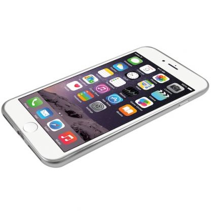 Macally Luxr Soft Case - силиконов (TPU) калъф за iPhone 7 Plus, iPhone 8 Plus (прозрачен-сребрист) 6