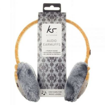 KitSound On-Ear Fox Audio Earmuffs - ушанки с вградени слушалки с 3.5 мм аудио жак и микрофон за мобилни устройства 3
