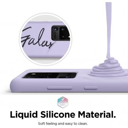 Elago Silicone Case - силиконов (TPU) калъф за Samsung Galaxy S20 Ultra (лилав) 4