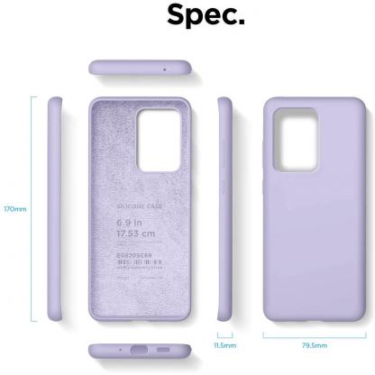 Elago Silicone Case - силиконов (TPU) калъф за Samsung Galaxy S20 Ultra (лилав) 8