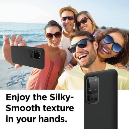 Elago Silicone Case - силиконов (TPU) калъф за Samsung Galaxy S20 Ultra (черен) 3