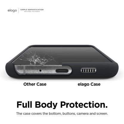 Elago Silicone Case - силиконов (TPU) калъф за Samsung Galaxy S20 Ultra (черен) 6