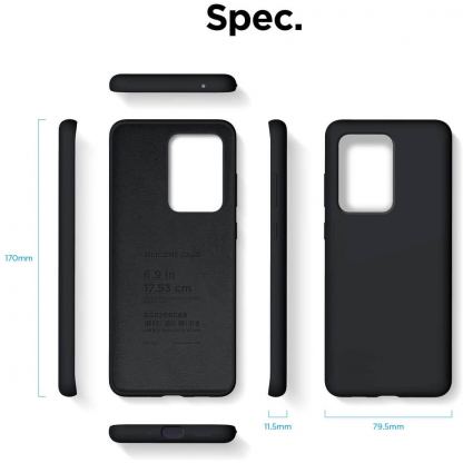 Elago Silicone Case - силиконов (TPU) калъф за Samsung Galaxy S20 Ultra (черен) 7