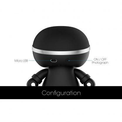 Xoopar Boy Mini Bluetooth Speaker - дизайнерски безжичен Bluetooth спийкър за мобилни устройства (черен) 5