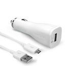 Samsung Fast Car Charger EP-LN915UWESTA 2.0A - оригинално захранване с MicroUSB кабел за кола за Samsung и мобилни телефони (бял) (bulk) 2