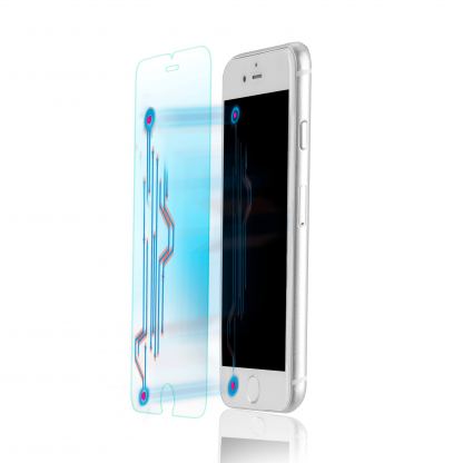4smarts Second Glass Smart Buttons 2.0 - калено стъклено защитно покритие за дисплея на iPhone 7 Plus, iPhone 8 Plus, iPhone 6 Plus, iPhone 6S Plus (прозрачен) 3