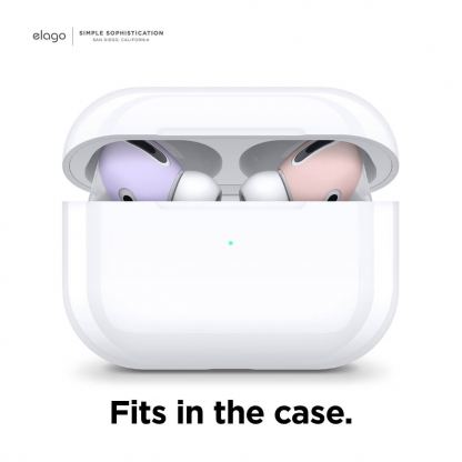 Elago Airpods Pro Secure Fit - антибактериални силиконови калъфчета за Apple Airpods Pro (4 броя) (розов-лилав) 2
