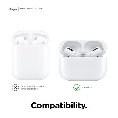 Elago Airpods Pro Secure Fit - антибактериални силиконови калъфчета за Apple Airpods Pro (4 броя) (бял-сив) 9