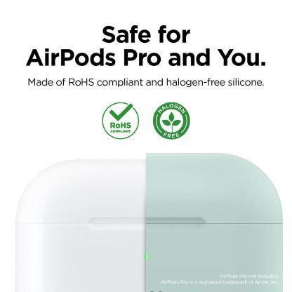 Elago Airpods Original Basic Silicone Case - силиконов калъф за Apple Airpods Pro (светлосин) 3