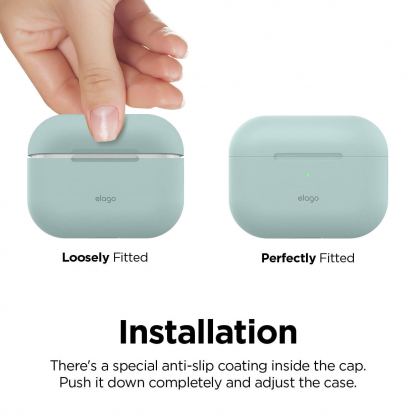 Elago Airpods Original Basic Silicone Case - силиконов калъф за Apple Airpods Pro (светлосин) 5