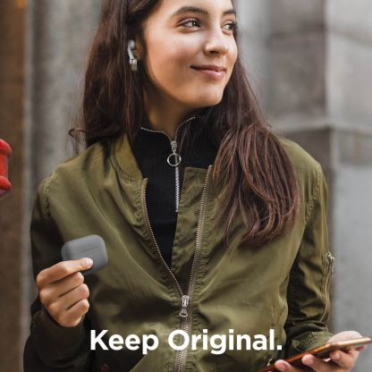 Elago Airpods Original Basic Silicone Case - силиконов калъф за Apple Airpods Pro (светлосив) 2