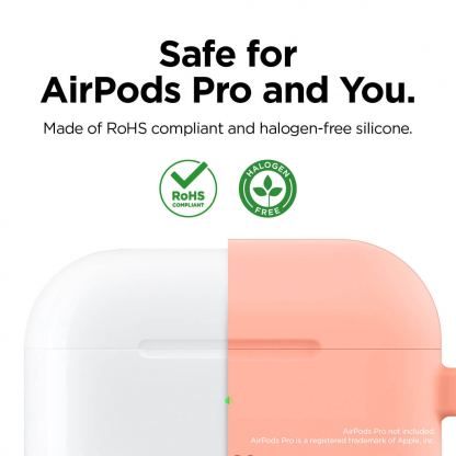 Elago Airpods Original Hang Silicone Case - силиконов калъф с карабинер за Apple Airpods Pro (оранжев) 3