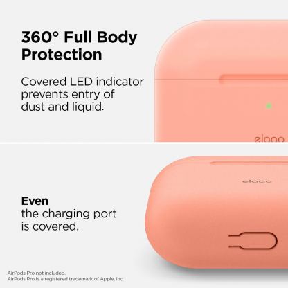 Elago Airpods Original Hang Silicone Case - силиконов калъф с карабинер за Apple Airpods Pro (оранжев) 4