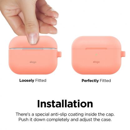 Elago Airpods Original Hang Silicone Case - силиконов калъф с карабинер за Apple Airpods Pro (оранжев) 5