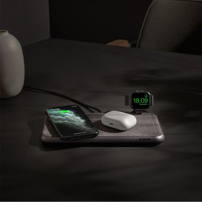 ZENS Liberty Wireless Charger Kvadrat Fabric Edition - двойна станция за безжично зареждане на Qi съвместими устройства (черен) 7