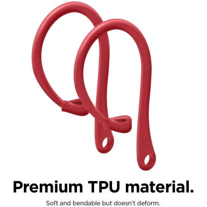 Elago AirPods Pro EarHooks - силиконови кукички за Apple AirPods Pro (червен) 4