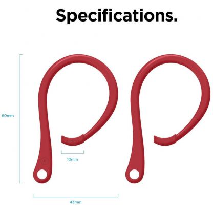 Elago AirPods Pro EarHooks - силиконови кукички за Apple AirPods Pro (червен) 7