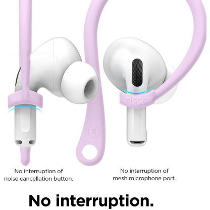 Elago AirPods Pro EarHooks - силиконови кукички за Apple AirPods Pro (лилав) 6